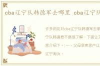 cba辽宁队韩德军去哪里 cba辽宁队韩德君