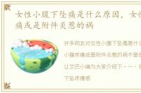 女性小腹下坠痛是什么原因，女性小腹疼痛或是附件炎惹的祸