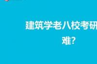 建筑学考研，哪些学校好考？不要特别好的，考不上。英语考研辅导班有用的吗？ 建筑老八校哪个考研难度低