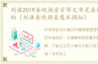 刘谦2019春晚换壶穿帮文章是真的吗谁拍的（刘谦春晚换壶魔术揭秘）