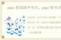 papi酱2020年情况，papi酱回应争议