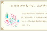 北京烤鱼哪家好吃，北京烤鱼