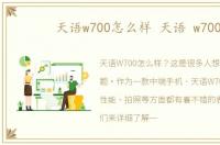 天语w700怎么样 天语 w700