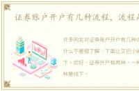 证券账户开户有几种流程，流程是什么