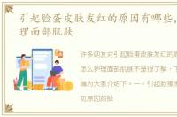 引起脸蛋皮肤发红的原因有哪些，怎么护理面部肌肤
