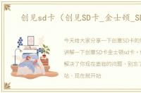 创见sd卡（创见SD卡_金士顿_SD卡）