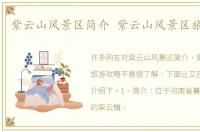 紫云山风景区简介 紫云山风景区旅游攻略