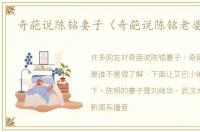奇葩说陈铭妻子（奇葩说陈铭老婆是谁）