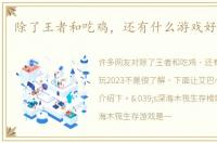 除了王者和吃鸡，还有什么游戏好玩2023