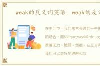 weak的反义词英语，weak的反义词