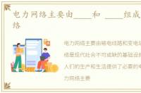 电力网络主要由____和 ____组成，电力网络