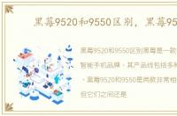 黑莓9520和9550区别，黑莓9520