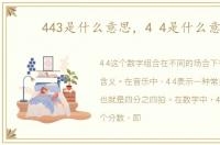 443是什么意思，4 4是什么意思