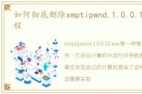如何彻底删除xmptipwnd.1.0.0.10.exe进程