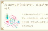 比亚迪f0是自动挡吗?，比亚迪f0有自动挡的么