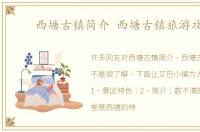 西塘古镇简介 西塘古镇旅游攻略