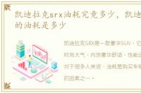 凯迪拉克srx油耗究竟多少，凯迪拉克SRX的油耗是多少