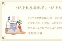 r15手机参数配置，r15手机