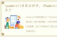 ipadmini1屏幕分辨率，iPadmini分辨率是多少