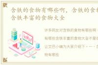含铁的食物有哪些啊，含铁的食物有哪些含铁丰富的食物大全