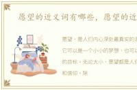 愿望的近义词有哪些，愿望的近义词