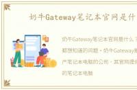 奶牛Gateway笔记本官网是什么