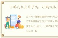 小鹏汽车上市了吗，小鹏汽车上市