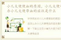 小儿大便便血的原因，小儿大便带血怎么办小儿大便带血的症状是什么