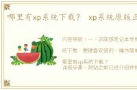 哪里有xp系统下载？ xp系统原版正版下载