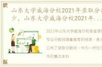 山东大学威海分校2021年录取分数线是多少，山东大学威海分校2021年各省录取分数线及专业分数线