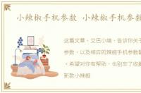 小辣椒手机参数 小辣椒手机参数配置