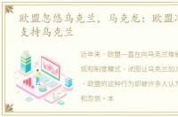 欧盟忽悠乌克兰，马克龙：欧盟准备长期支持乌克兰