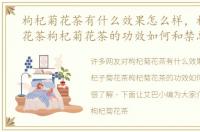 枸杞菊花茶有什么效果怎么样，枸杞子菊花茶枸杞菊花茶的功效如何和禁忌