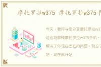 摩托罗拉w375 摩托罗拉w375手机