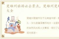 楚雄州旅游必去景点，楚雄州楚雄市景点大全