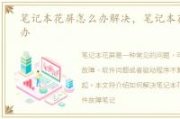笔记本花屏怎么办解决，笔记本花屏怎么办