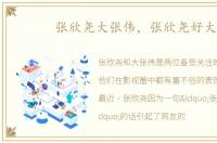 张欣尧大张伟，张欣尧好大