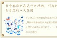 长青春痘到底是什么原因，引起的_导致长青春痘的八大原因