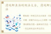清炖鲫鱼汤的做法大全，清炖鲫鱼汤的做法