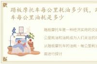 踏板摩托车每公里耗油多少钱，踏板摩托车每公里油耗是多少