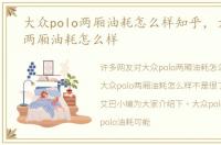 大众polo两厢油耗怎么样知乎，大众polo两厢油耗怎么样