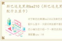 斯巴达克黑潮ba210（斯巴达克黑潮ba210配什么显卡）