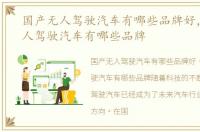 国产无人驾驶汽车有哪些品牌好，国产无人驾驶汽车有哪些品牌