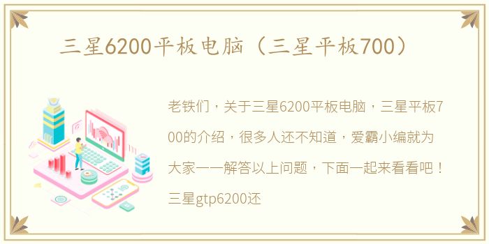 三星6200平板电脑（三星平板700）