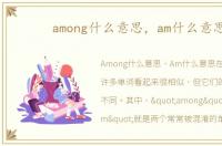 among什么意思，am什么意思