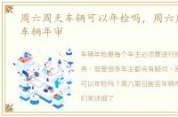周六周天车辆可以年检吗，周六周日能否车辆年审