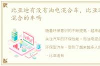 比亚迪有没有油电混合车，比亚迪有油电混合的车吗