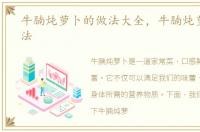 牛腩炖萝卜的做法大全，牛腩炖萝卜的做法
