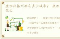康涅狄格州共有多少城市？ 康涅狄格州纽黑文