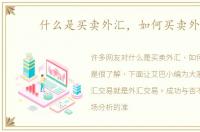 什么是买卖外汇，如何买卖外汇